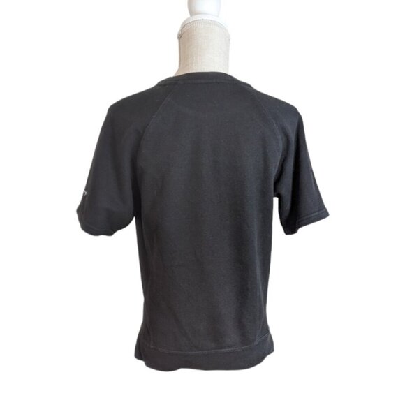 Champion Black Half Sleeve Sweatshirt Activewear Top - Picture 5 of 5
